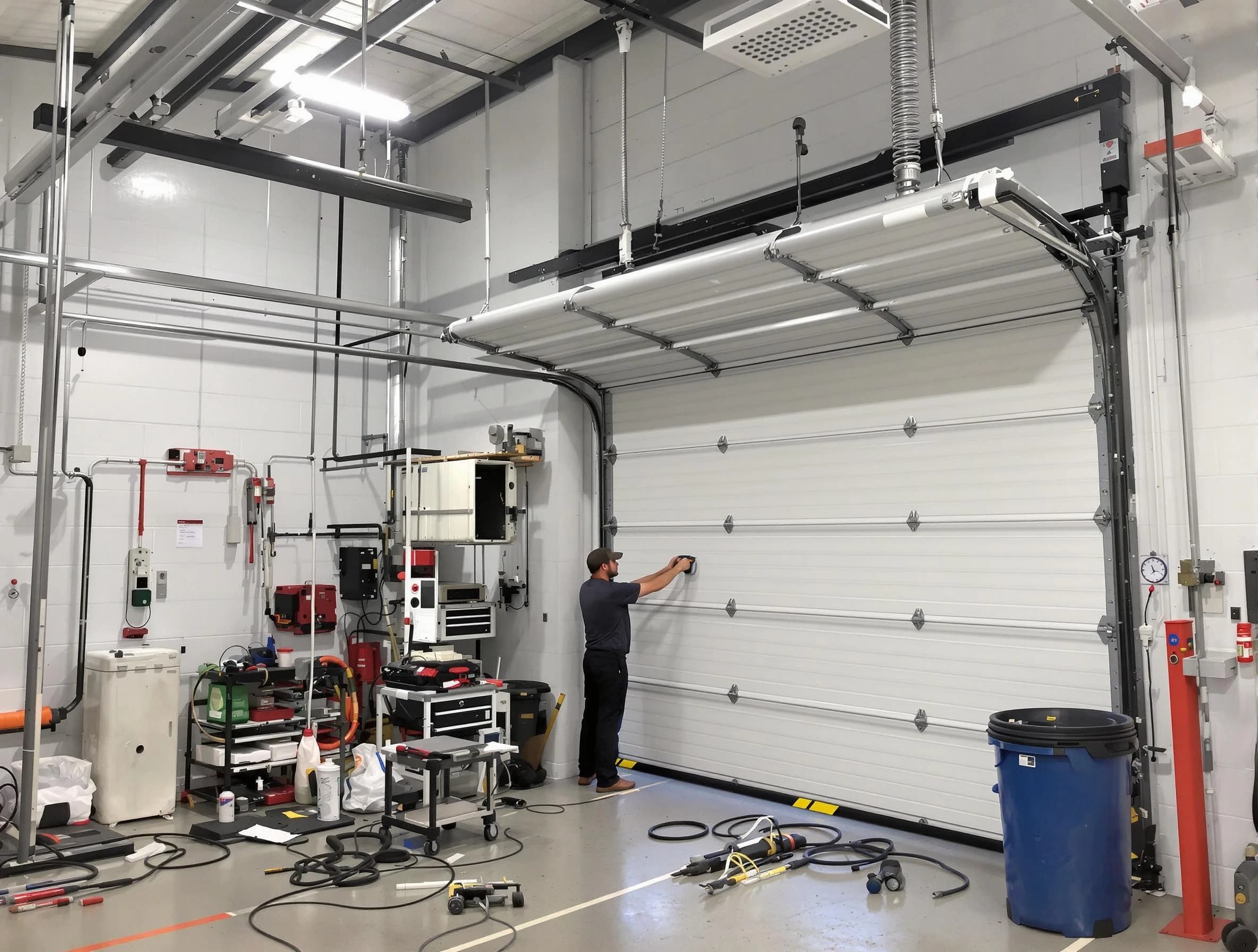 Avondale Garage Door Repair certified technician performing commercial door repair at a Avondale business facility