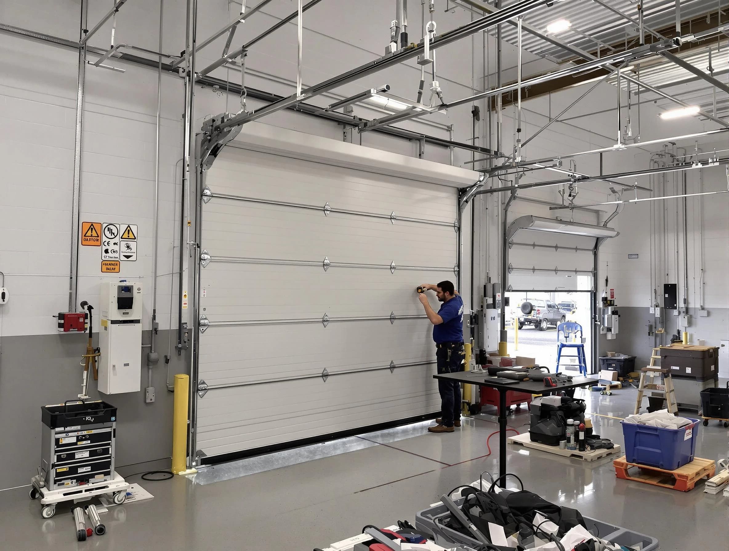 Commercial garage door repair being performed by Avondale Garage Door Repair expert in Avondale