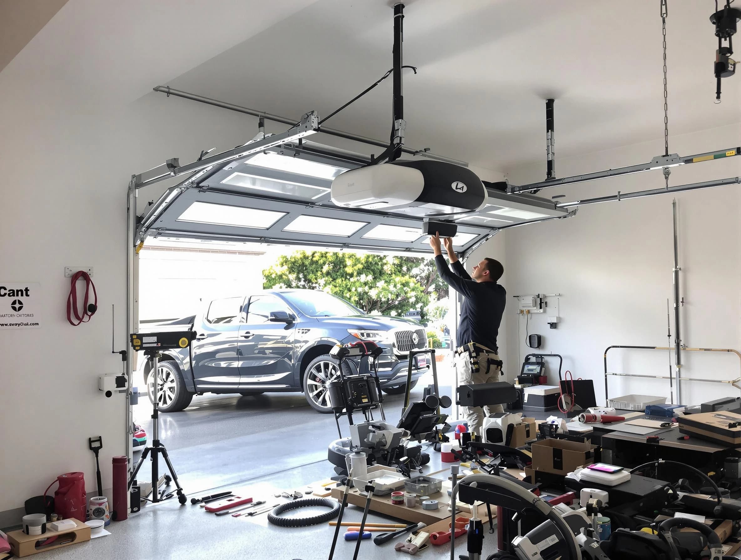 Avondale Garage Door Repair specialist installing smart garage door opener system in Avondale home