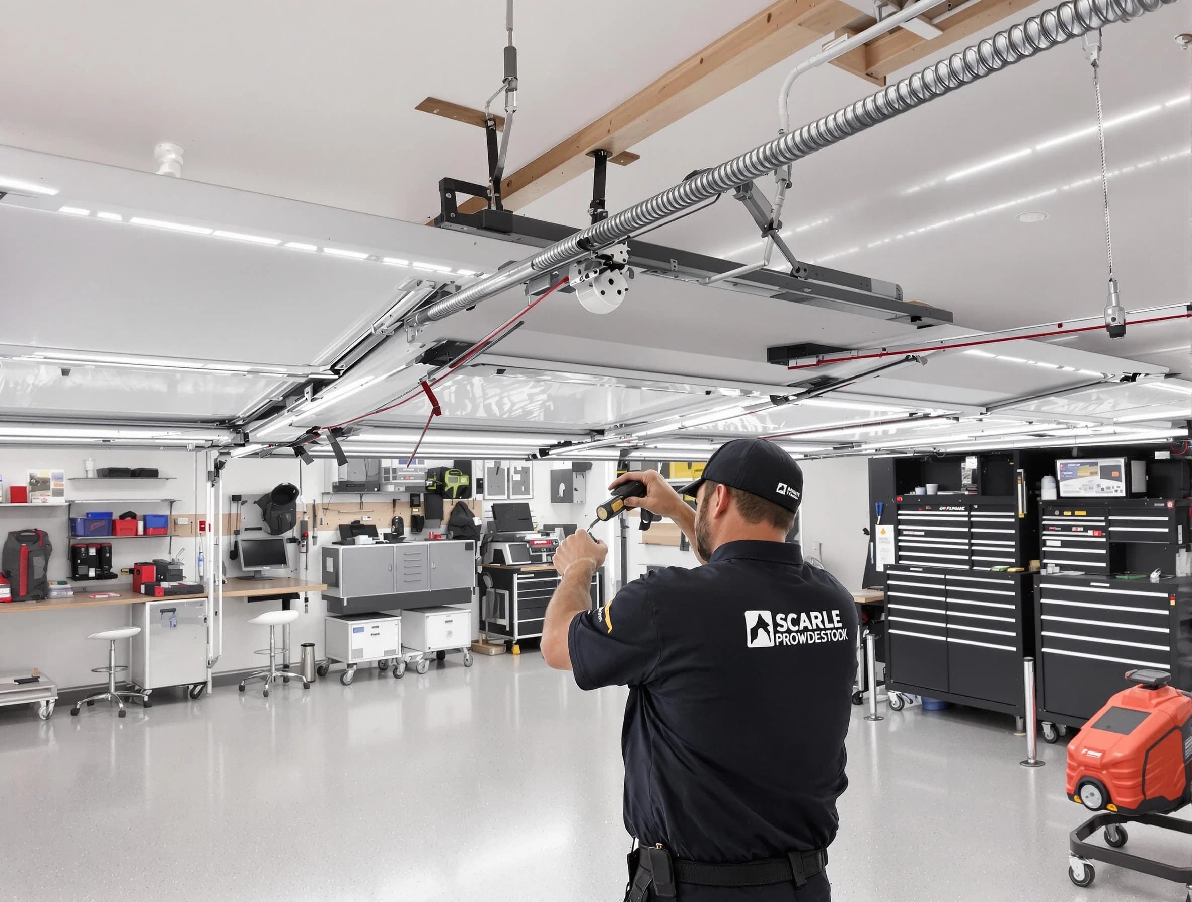 Avondale Garage Door Repair technician repairing overhead garage door in Avondale