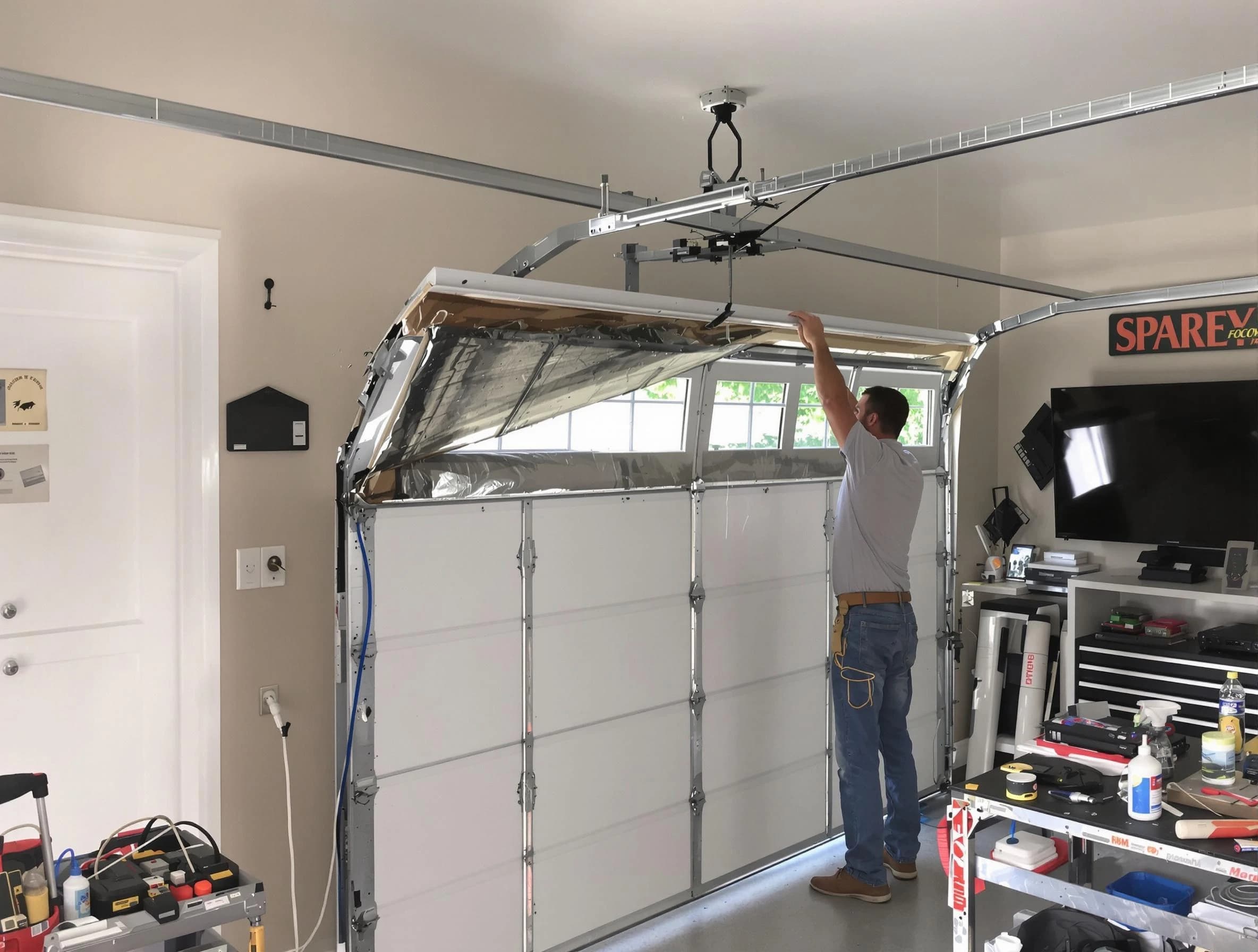 Garage door section replacement by Avondale Garage Door Repair in Avondale