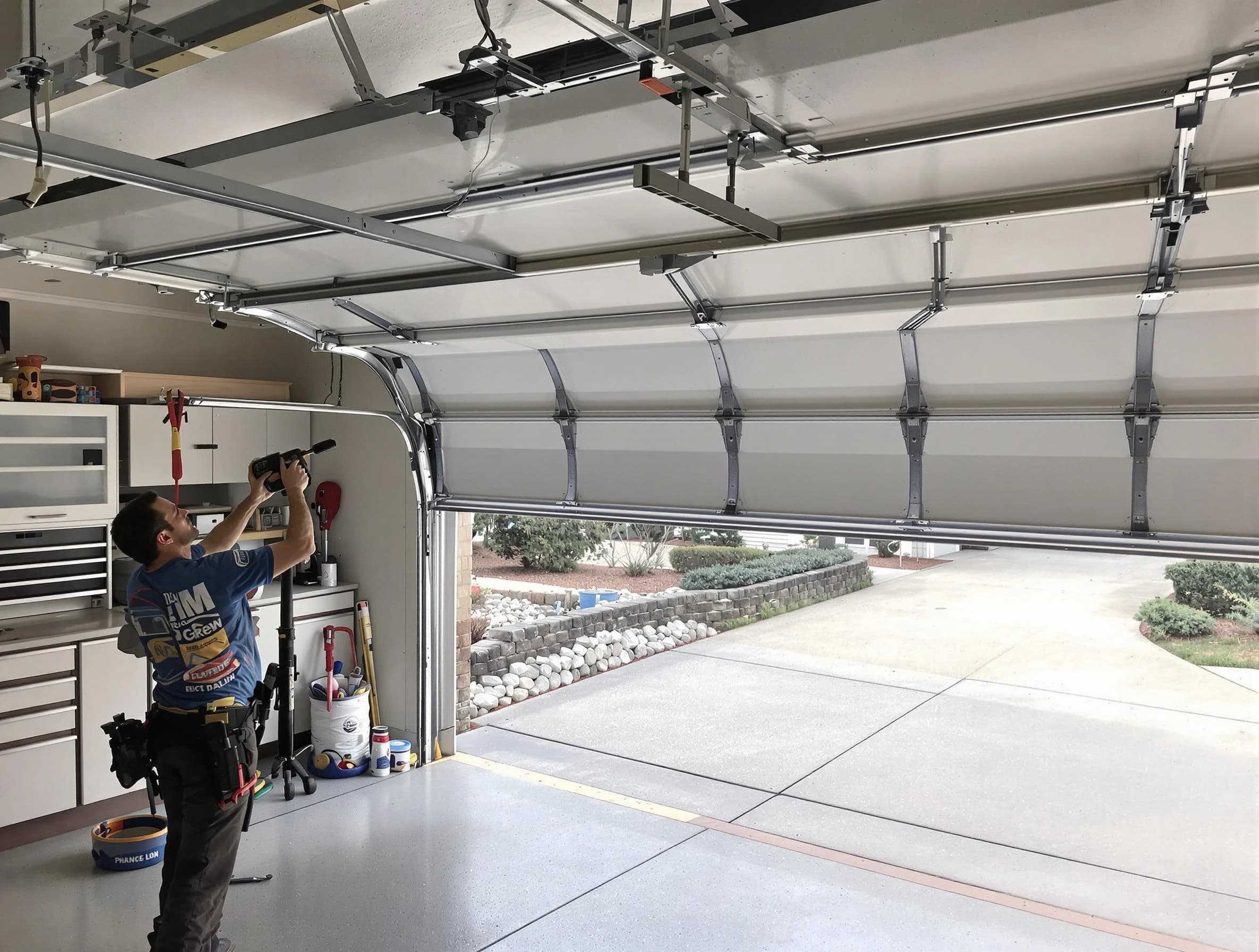 Garage door track repair service by Avondale Garage Door Repair in Avondale